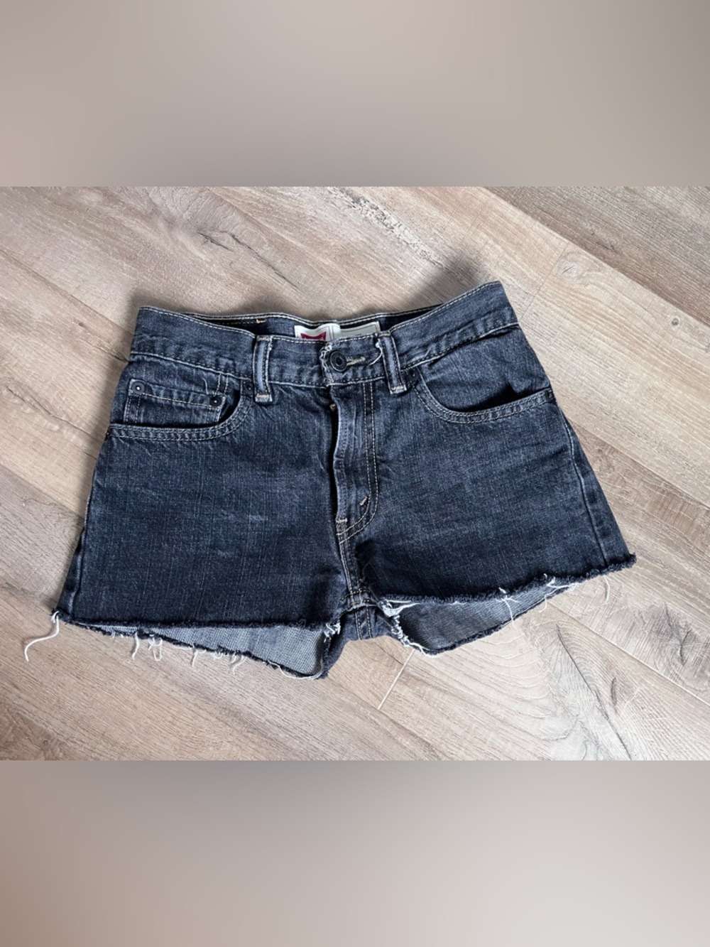 Levi’s 505 Black Denim Cutoff Shorts